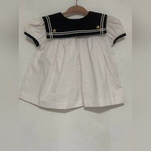 Gymboree Navy and White Dress